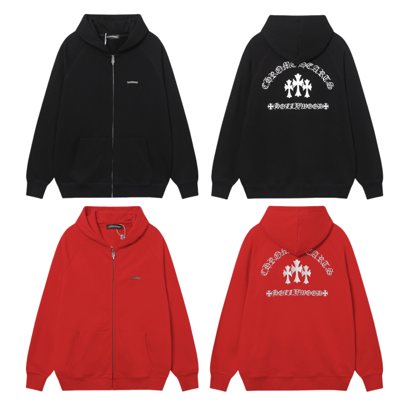 Chrome Hearts 2025 New Cross Sanskrit zipper hoodie 7019