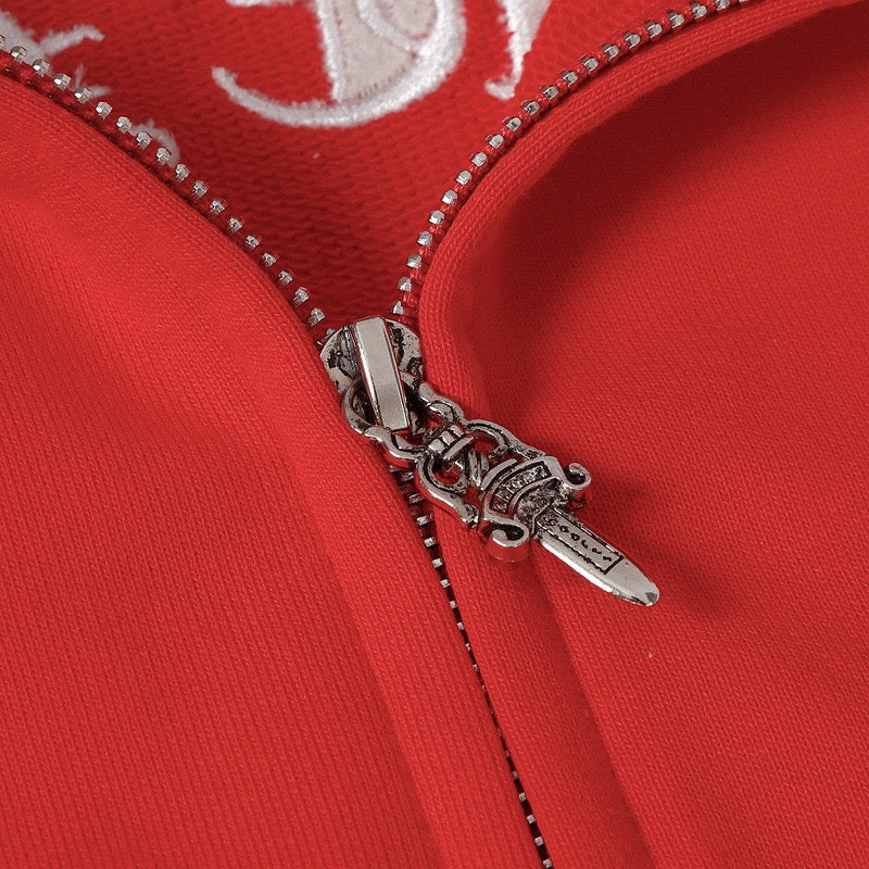 Chrome Hearts 2025 New Cross Sanskrit zipper hoodie 7019