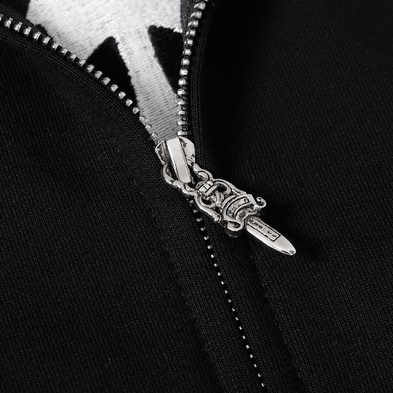 Chrome Hearts 2025 New Cross Sanskrit zipper hoodie 7019